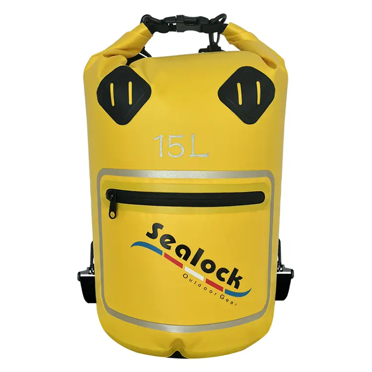 15L/20L IPX7 वॉटरप्रूफ ड्राय बॅग पारदर्शक खिडकी आणि कोरडे-ओले वेगळे